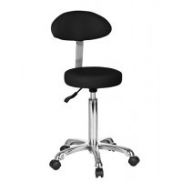 STOOL WITH BACK-FAST + BLACK
