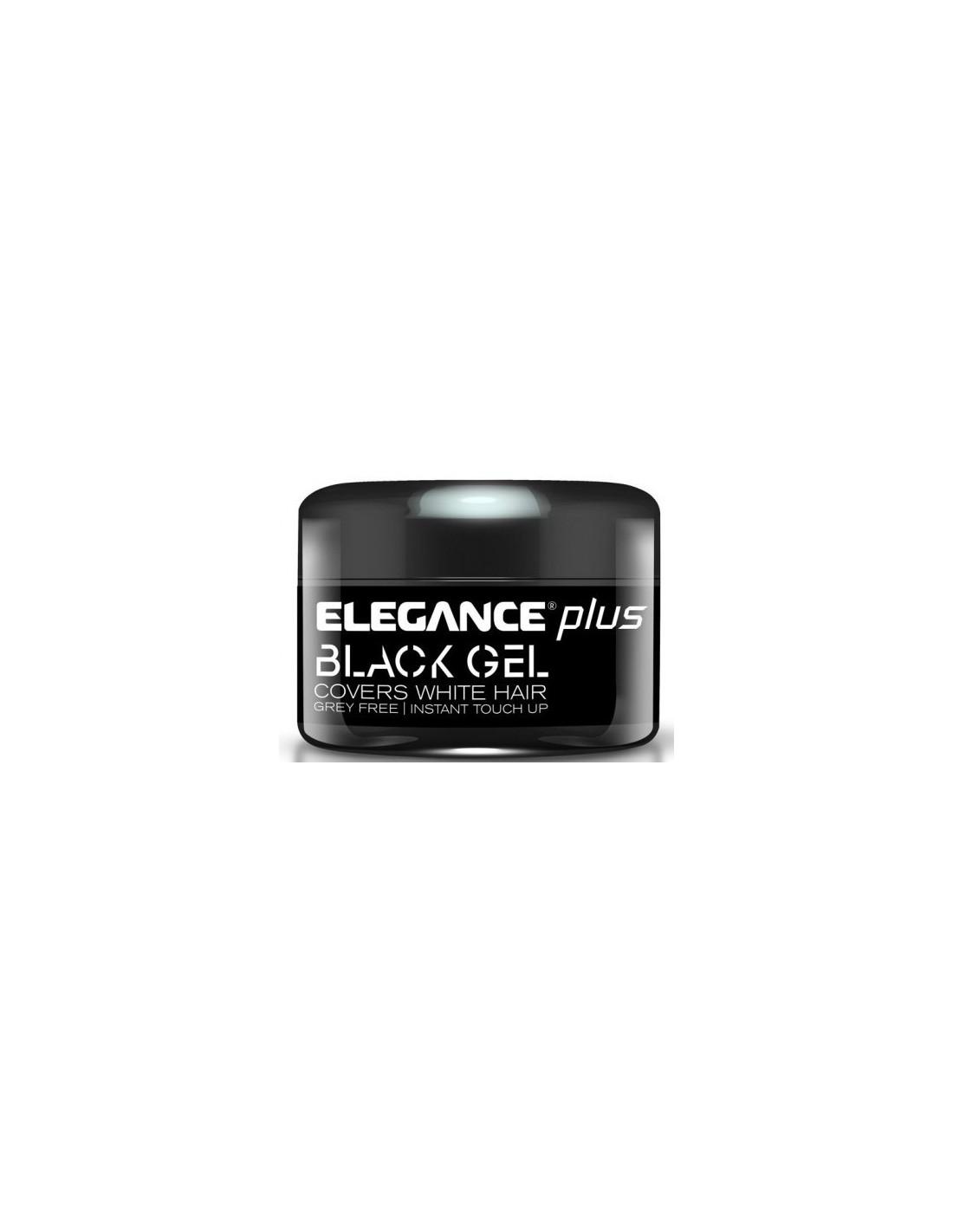 Elegance Plus Black Gel, a wax finish black color to cover gray hair
