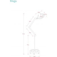MAGNIFYING GLASS LED LIGHT MEGA WITH FOOT