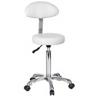 STOOL WITH BACK-FAST + WHITE