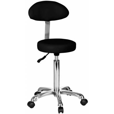STOOL WITH BACKREST FAST + BLACK