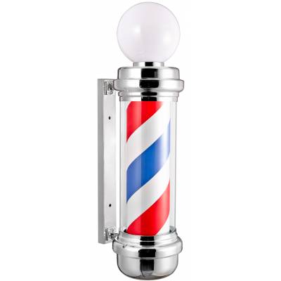 POLISH BARBER POLE SILVER PABLO WITH LUMINOUS SPHERE